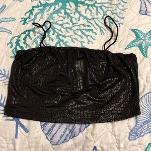 Snake print crop top